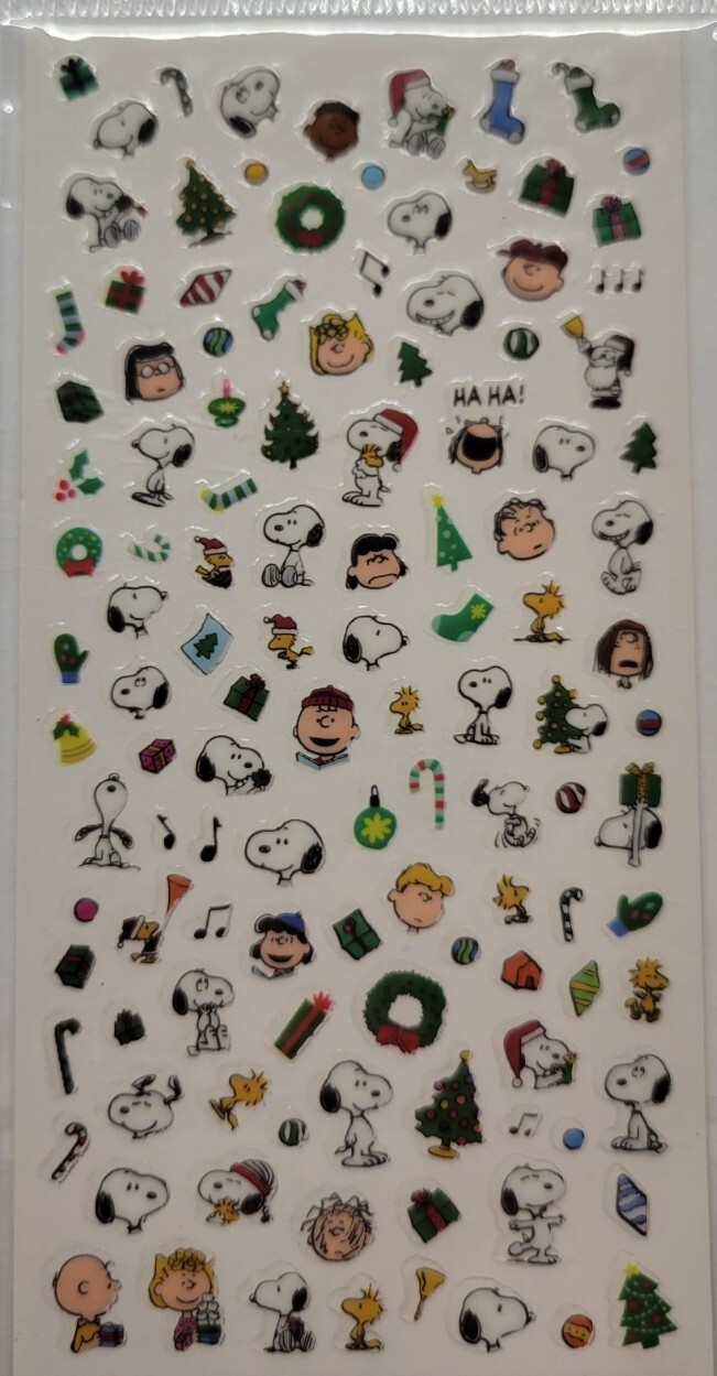 Set of 2 Peanuts X Wet n Wild Ha Ha Ha Ho Ho Ho Christmas Nail Stickers Sheets