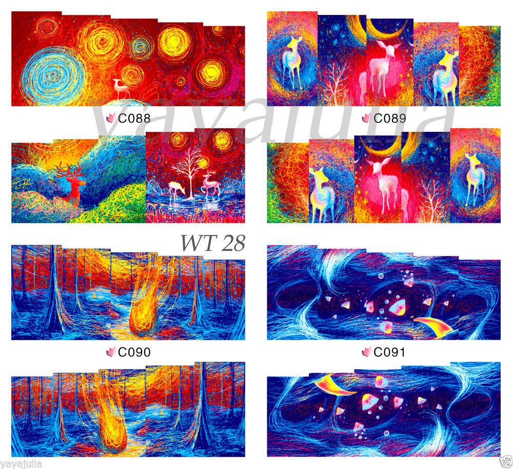 20 sets Full Coverage Water Slide Transfer Decal Colorful Spring Design Nail Art