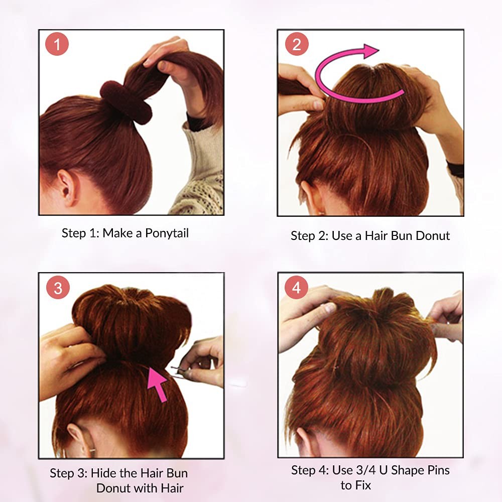 U Shaped Hair Pins, IKOCO 2.4inch Pins for Women with Storage Box, Brown