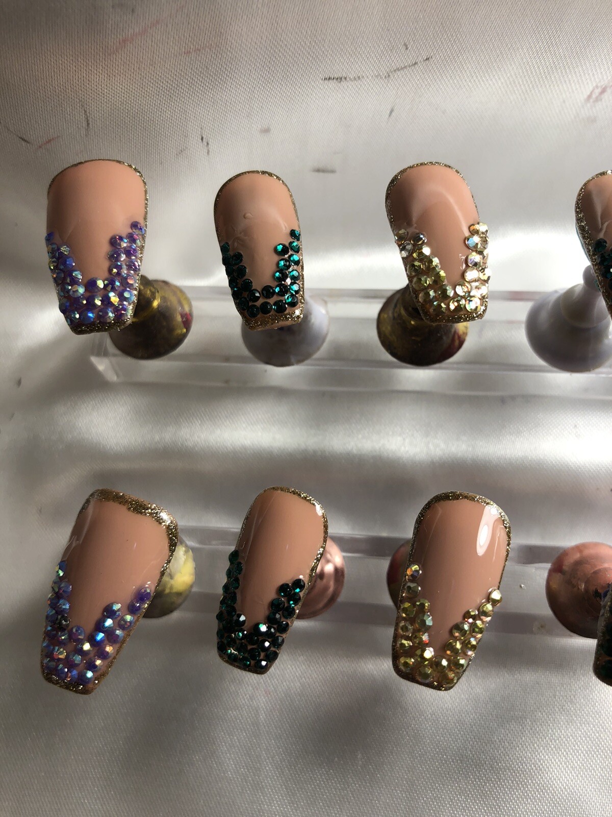 Z NAILZ! Gorgeous Set Of Custom Handmade MARDI GRAS Press On Nails