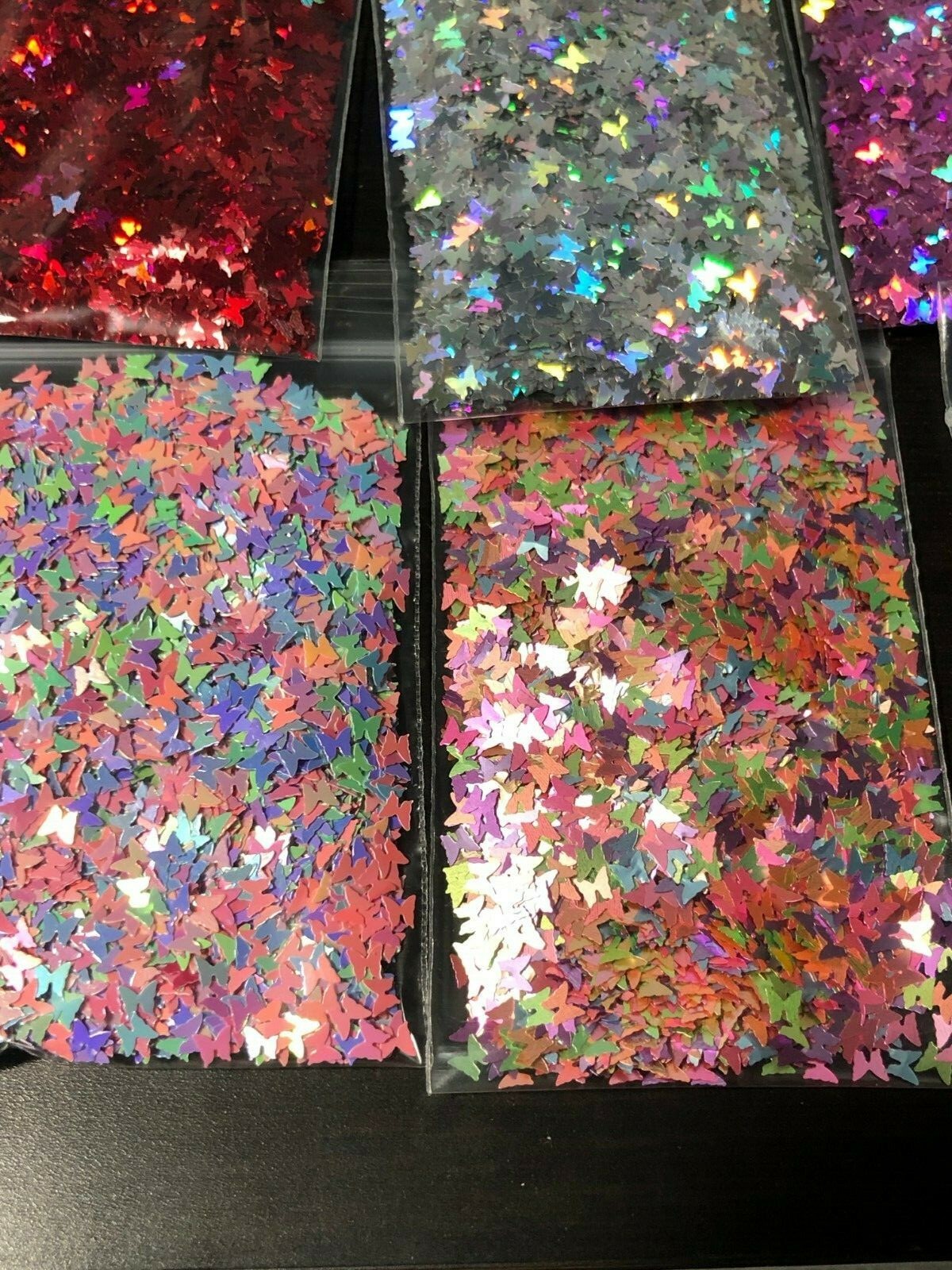 Solvent Resistant BUTTERFLY shape Glitter U Choose Color Nail Art Face Crafts