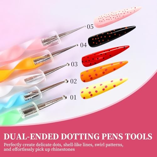 25PCS Nail Art Tools Set, Includes Nail Art Brushes, Nail Stand, Dotting