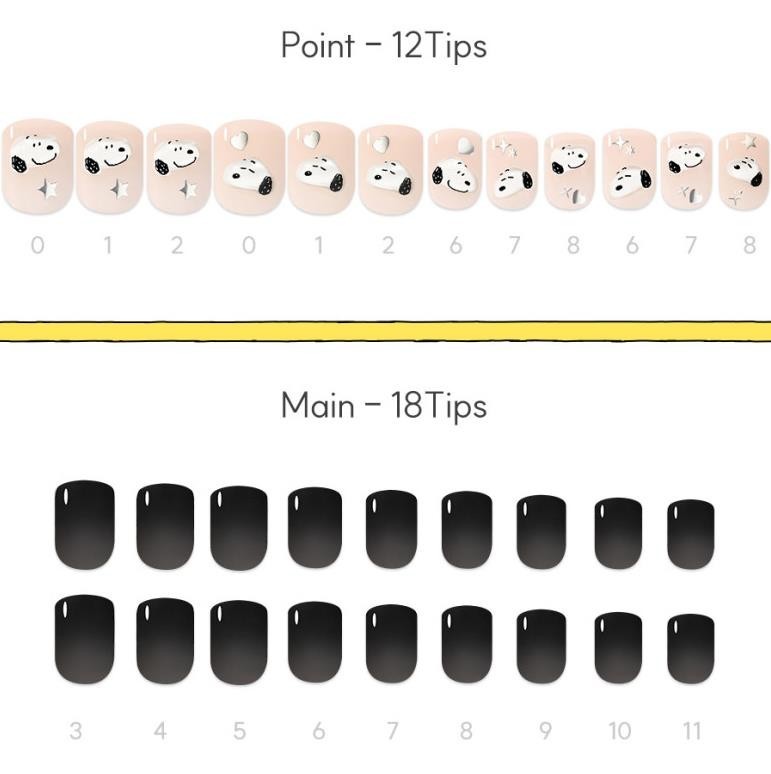 DASHING DIVA MAGIC PRESS BUBBLY SNOOPY Press-on NAIL TIPS MDA5S125RZ