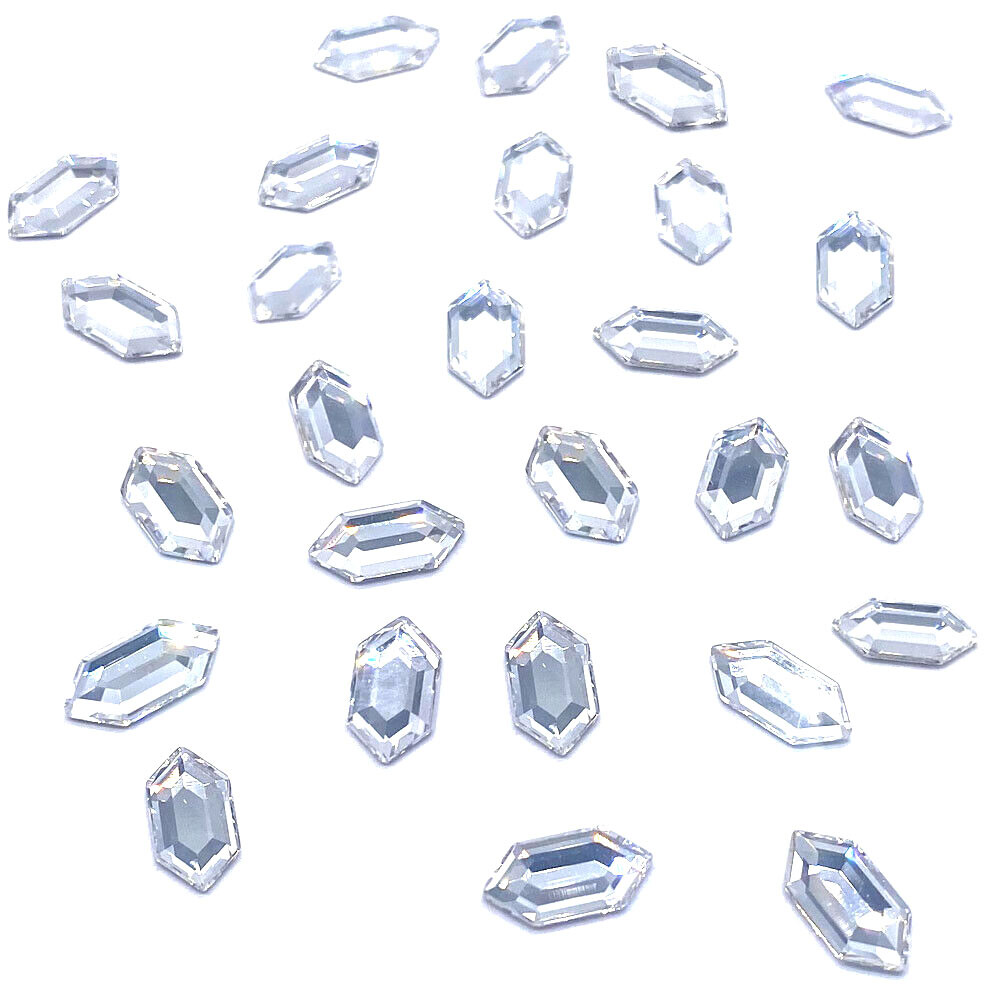 2585 Strass Nail Art Rhinestones Mini Hexagon Colorful Stones Non Hotfix Crystal