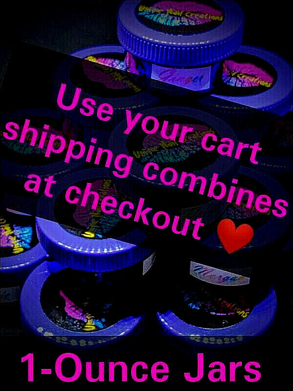 BULK 1 OUNCE JAR~Dot’s, Star, GLITTER~U Choose Nail•Acrylic•Gel•Body Art•Face