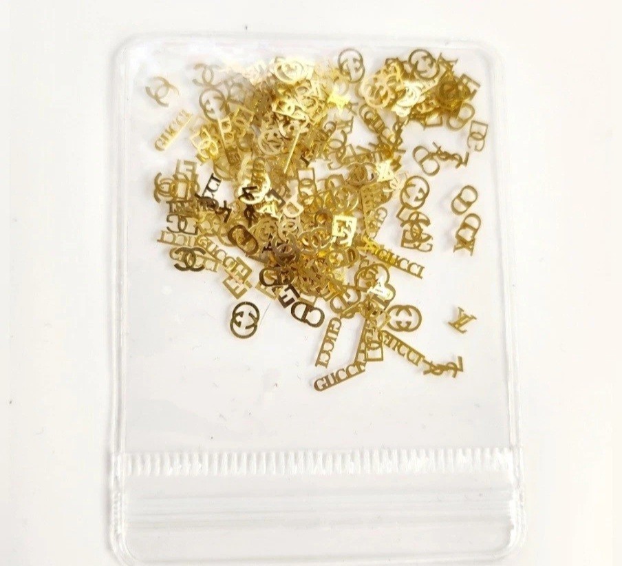 NWT NAIL ART DESIGN GOLD METAL NAIL FINDINGS: ULTIMATE MIX N°1!