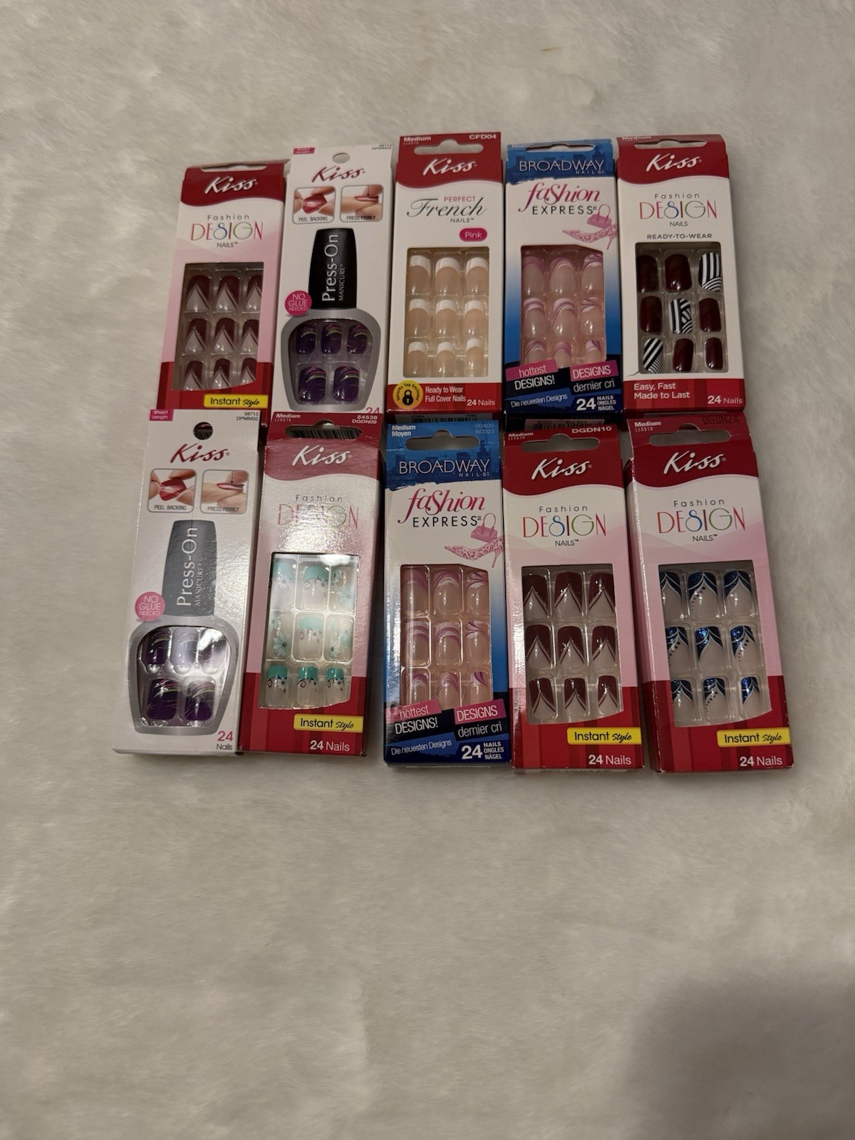 ( Lot Of 100 ) Kiss imPRESS Nails Mixed LOT**NEW DESIGNS****