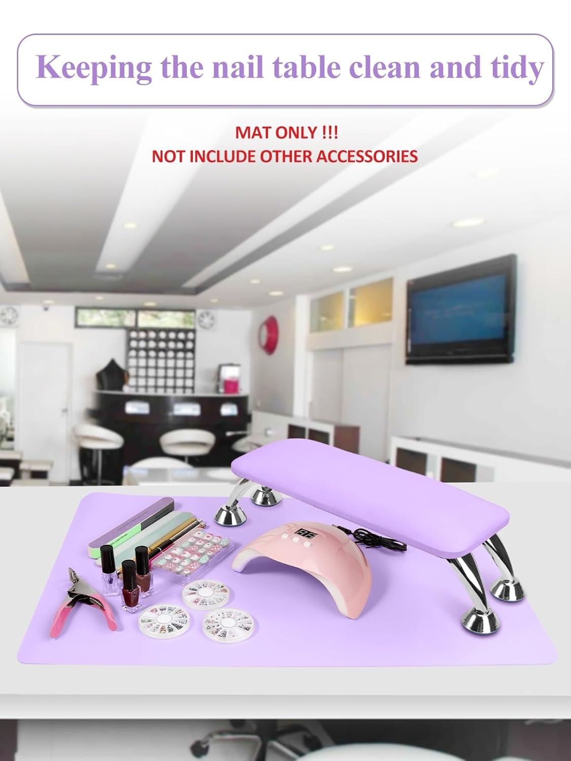 (MAT ONLY) Nail Art Table Mat Foldable Nail Art Hand Rest Pad for Nail Arm Rest