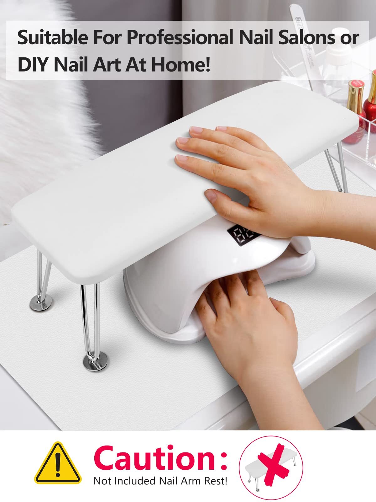(MAT ONLY) Nail Art Table Mat, Nail Arm Rest Pad for Acrylic Nails, Soft