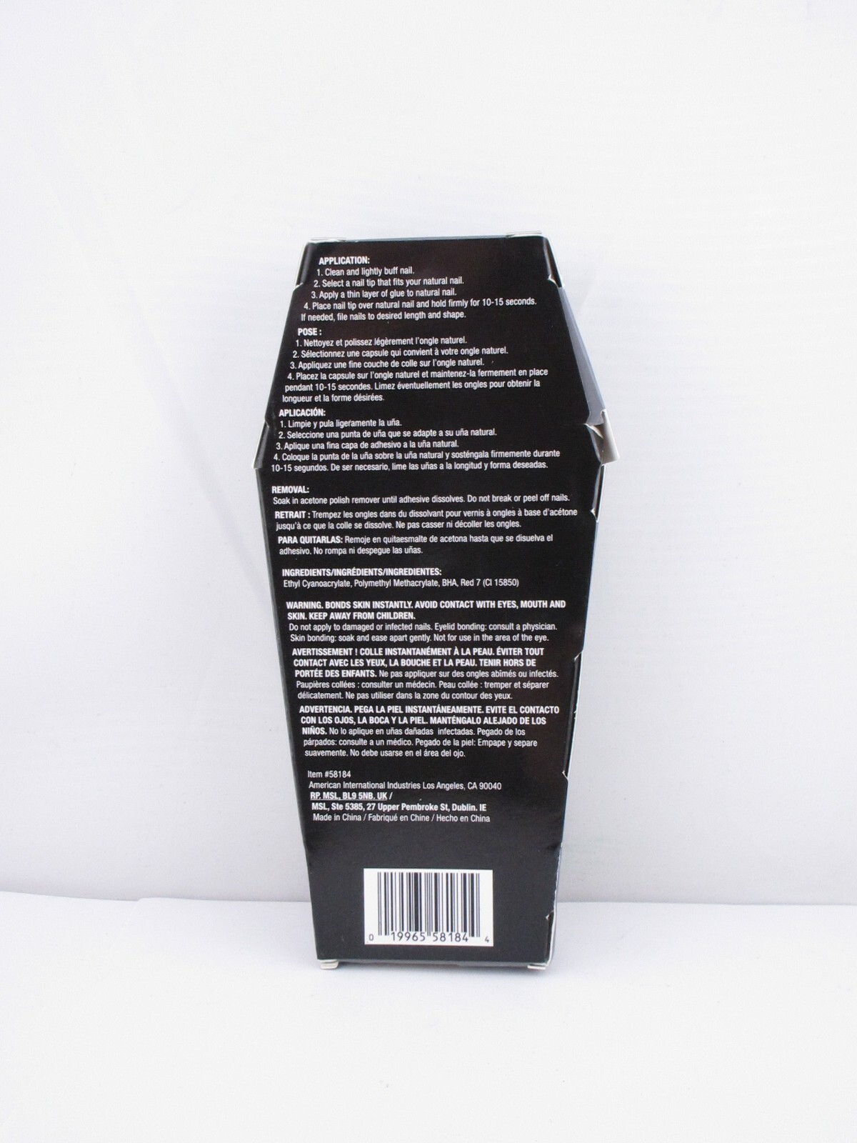 China Glaze Nail Tips Haunted Hill Grave Glue-On Nails, includes Glue 28ct, 2 PK