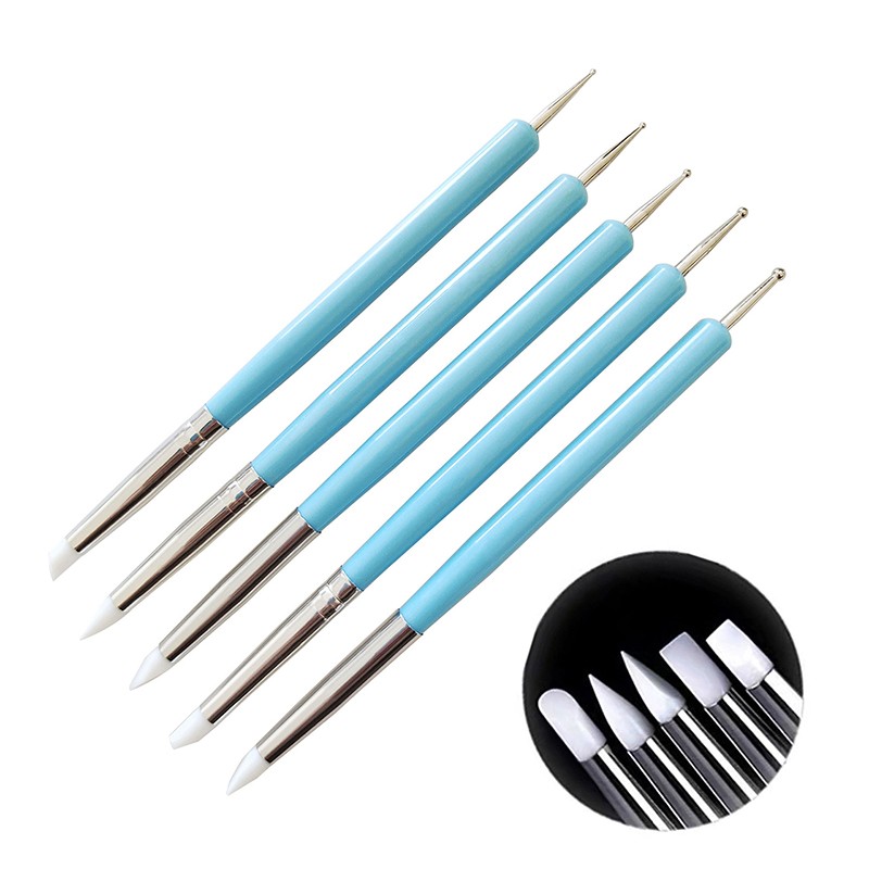 5Pcs Double-Ended Dotting Set Art Embossing Ceramic Modeling Tools Pottery
