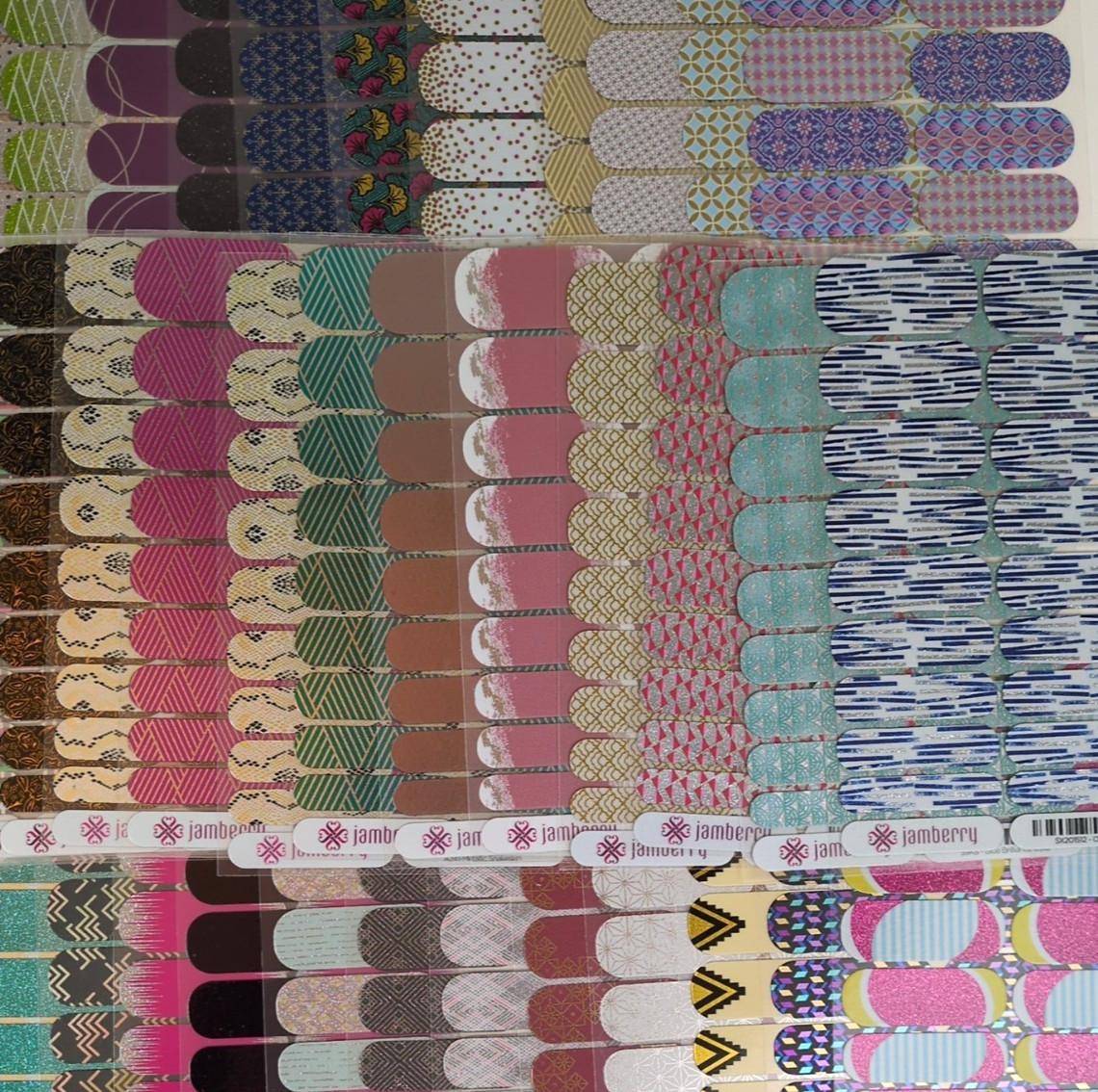 Jamberry Nail Wraps LARGE LOT 80 Full Sheets + 3 Partial Sheets
