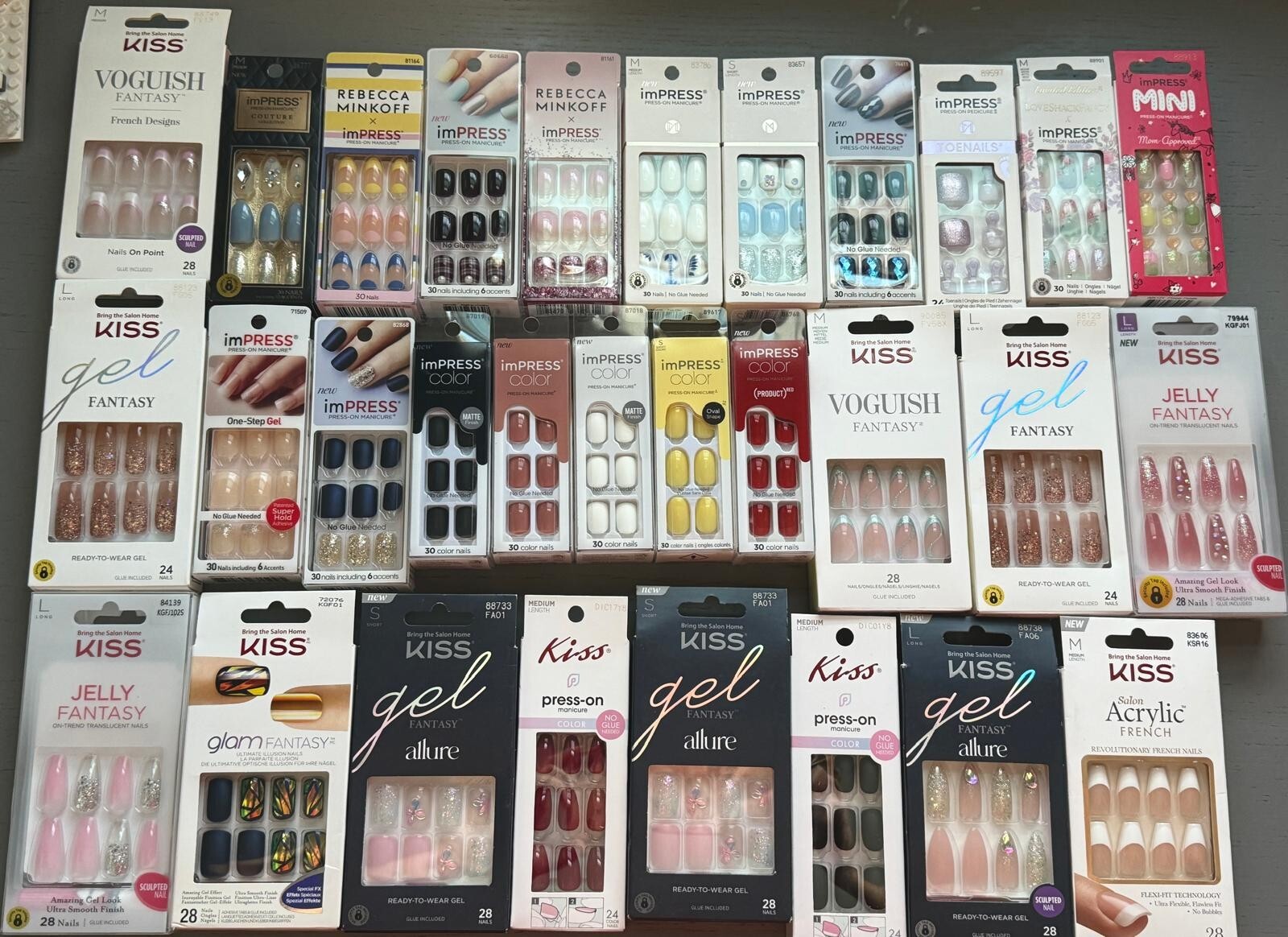 “Set of 100” Kiss imPRESS Nails Mixed LOT**FREE SHIPPING*** CLOSEOUT–Deal# 55***