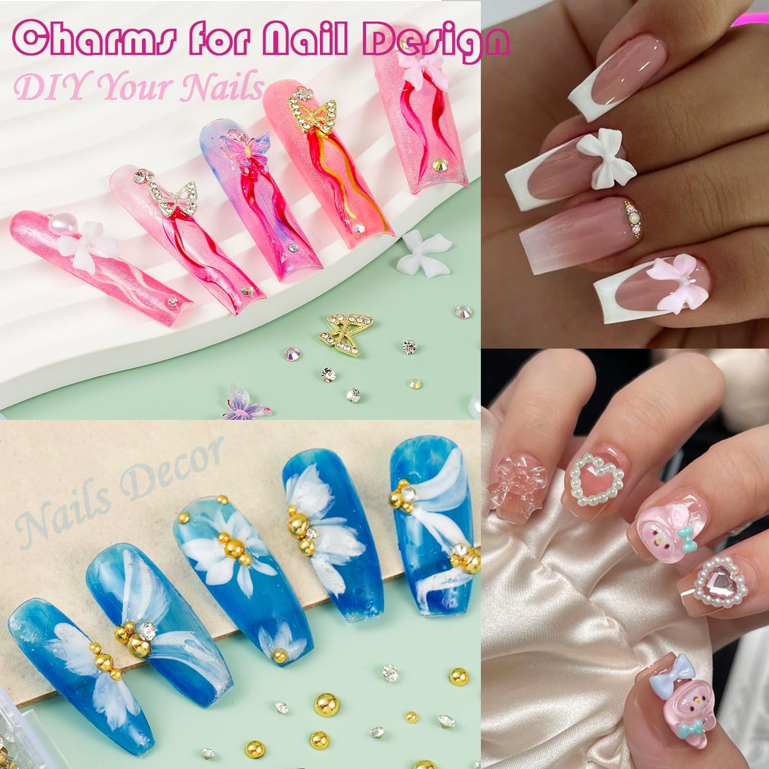 Complete Nail Art Kit: 10000pcs Charms, Rhinestones & Tools – Ideal for Artists