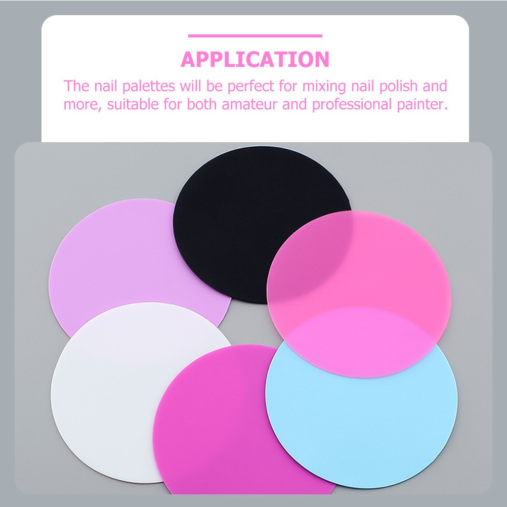 6 Pcs Makeup Color Palette Pigment for Nails Salon Mixing Palettes