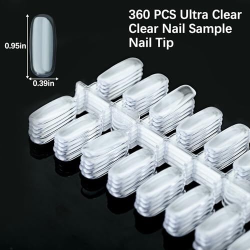 360PCS Flat Square Nail Tips for Nail Color Display Book, Nail Color 360pcs