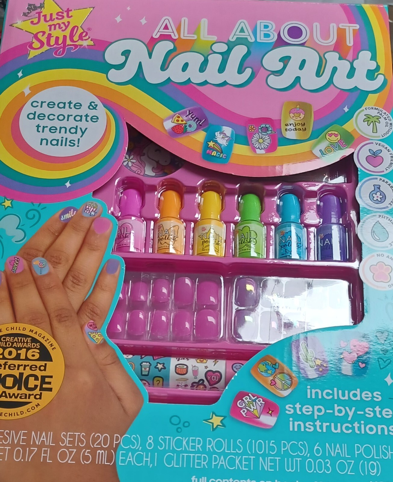 Just my style All about Nail Art Kid Nail Polish Girls Make Up Set cosmetics kit