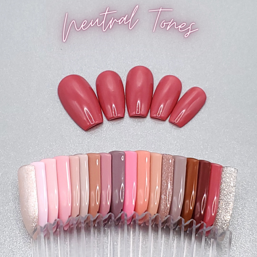 #17 Deep Mauve Pink Nude Press On Nails | Handmade | Hard Gel Glue On Nails