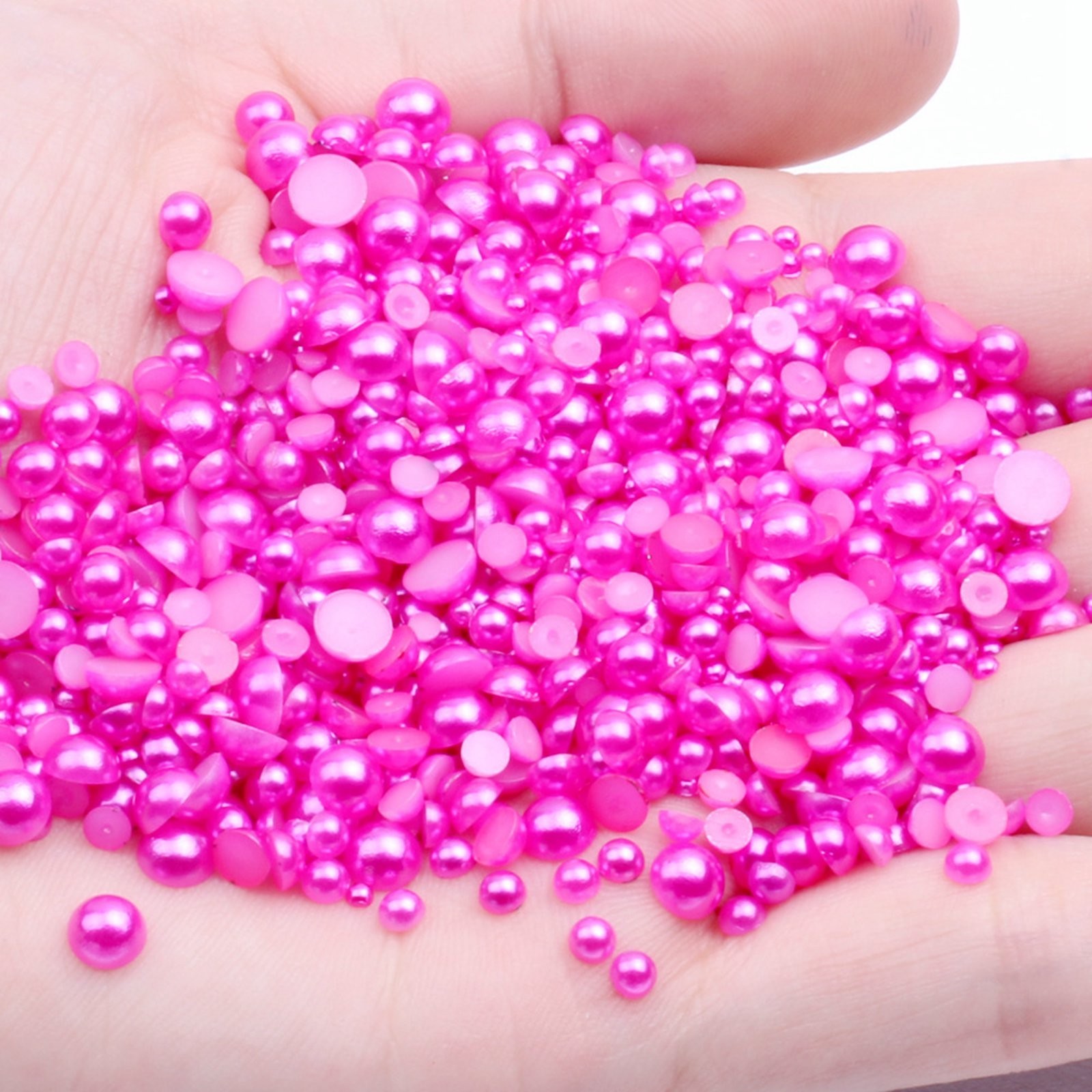 10,000 pcs Acrylic Tiny Half Pearl Flatback Round Bead 1.5mm Nail Art Tips