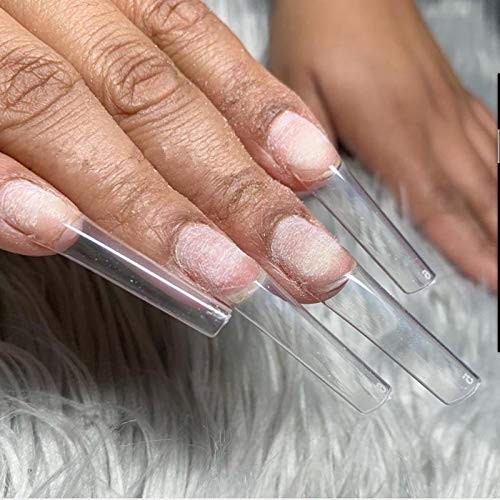 500pcs XL Fake Nails Premium Square Clear Tips Nail Art C Tips French Acrylic