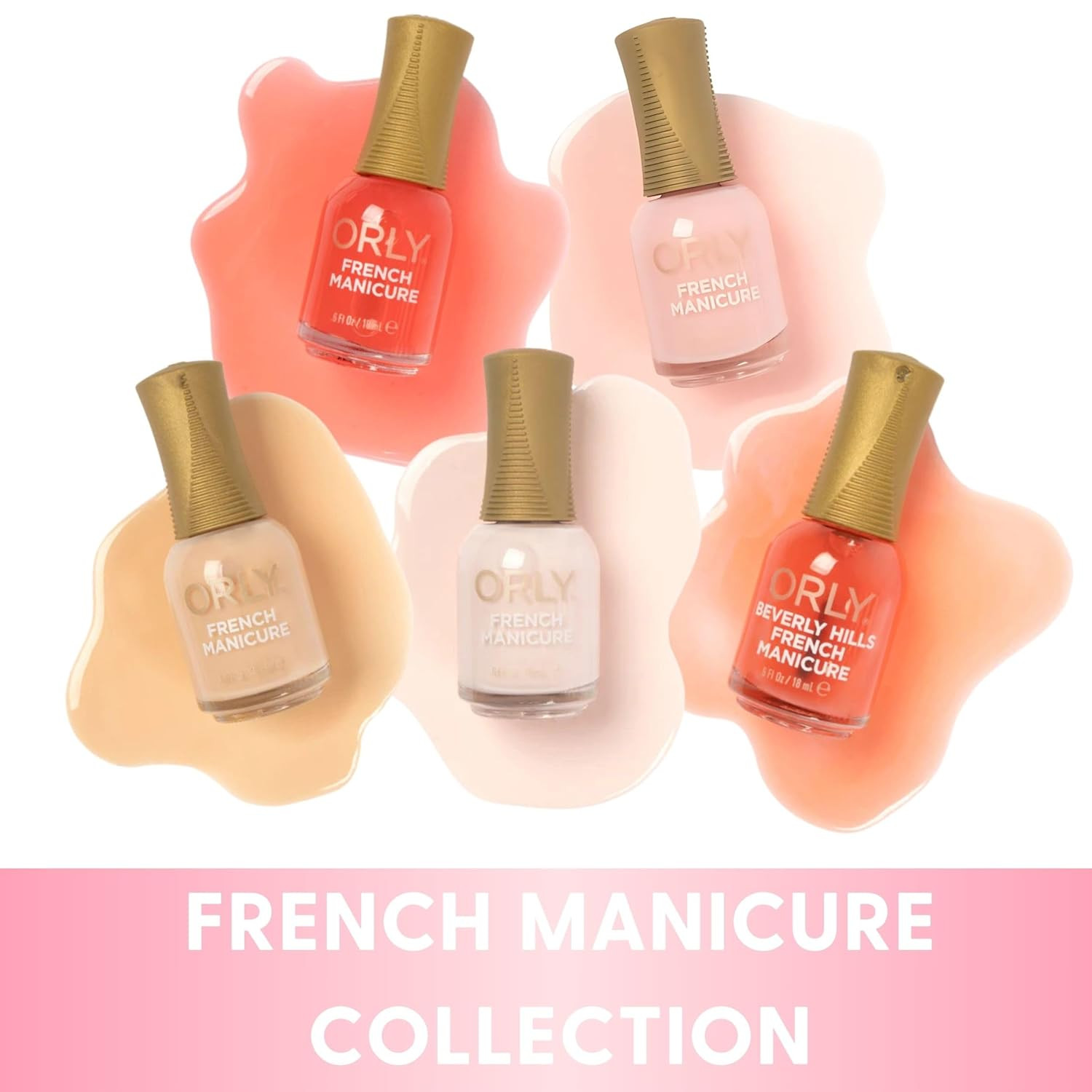 Orly French Manicure Nail Polish Rose Colored Glasses 18ML Pink Nude Lacquer New