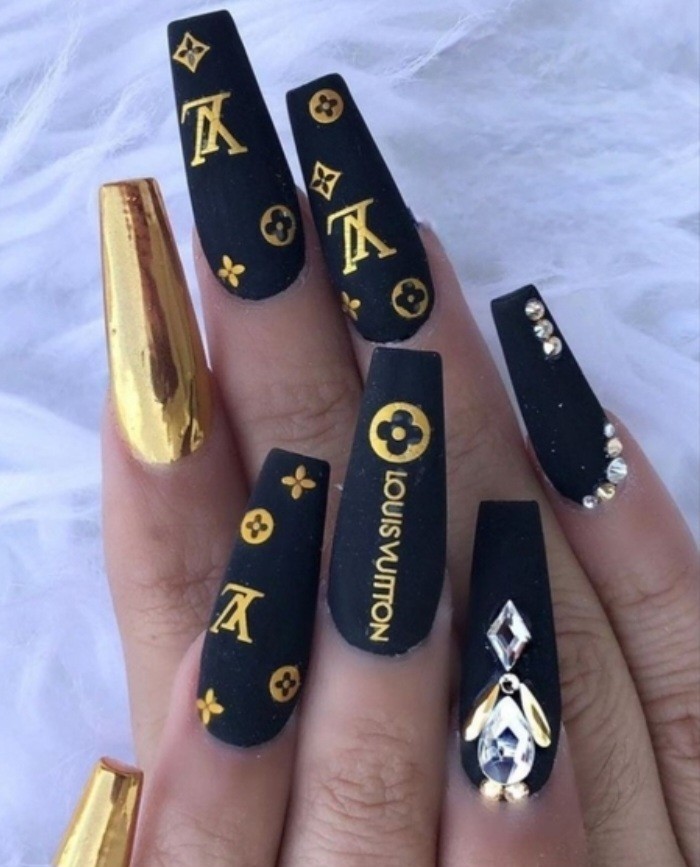 NWT NAIL ART DESIGN SELF-SEAL STICKERS N°38 SOLID GOLD!