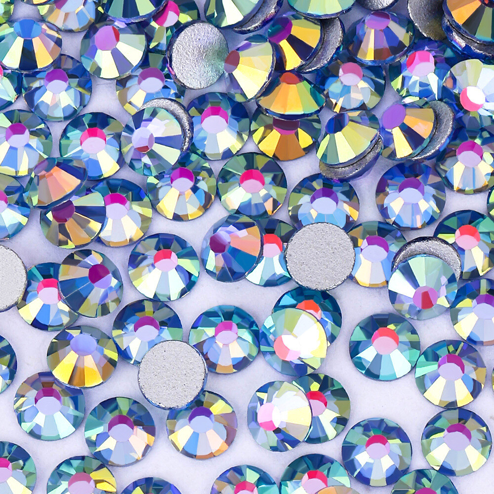 1440 Gold Rim Dazzle Flatback Rhinestones Glass Diamond DIY Crafts Art Deco Gems