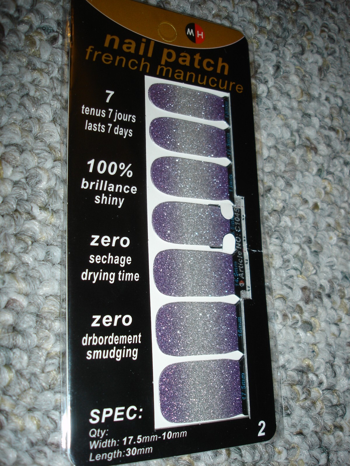NEW Nail Patch French Manucure glitter manicure set – choose yours