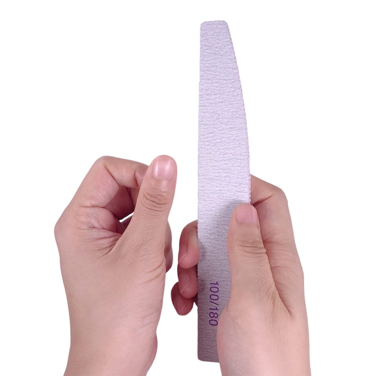 100 Pcs Nail Files 100/180 Grit Emery Boards for Acrylic & Natural Nails, Double