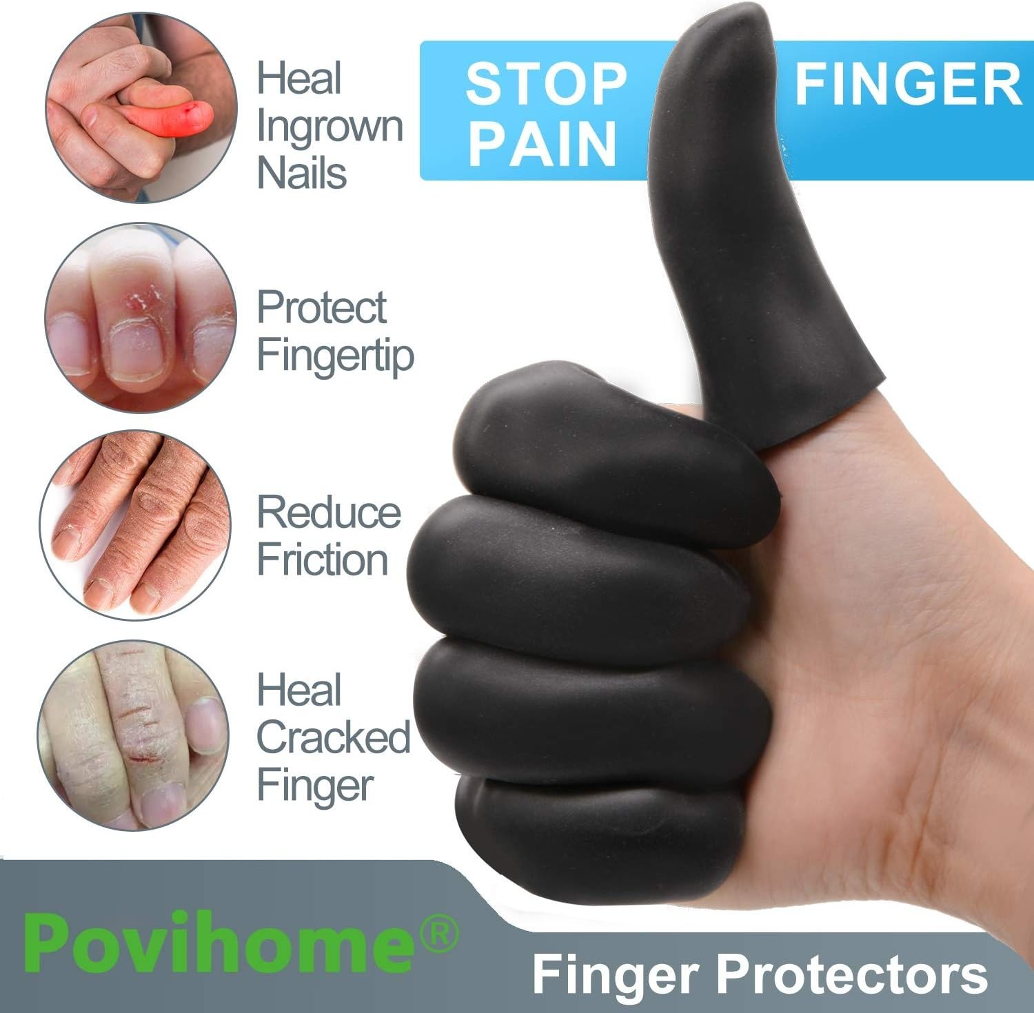 Finger Cots Protectors – Moisturizing Thumb and Finger Covers – Thickend Vers…