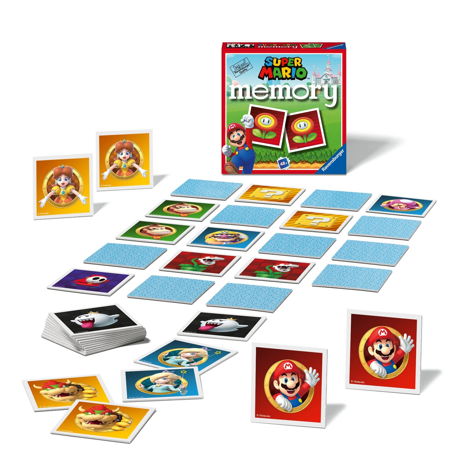 Ravensburger – Memory Super Mario, Board 10 cm x 10 x 3 cm, Multi-coloured