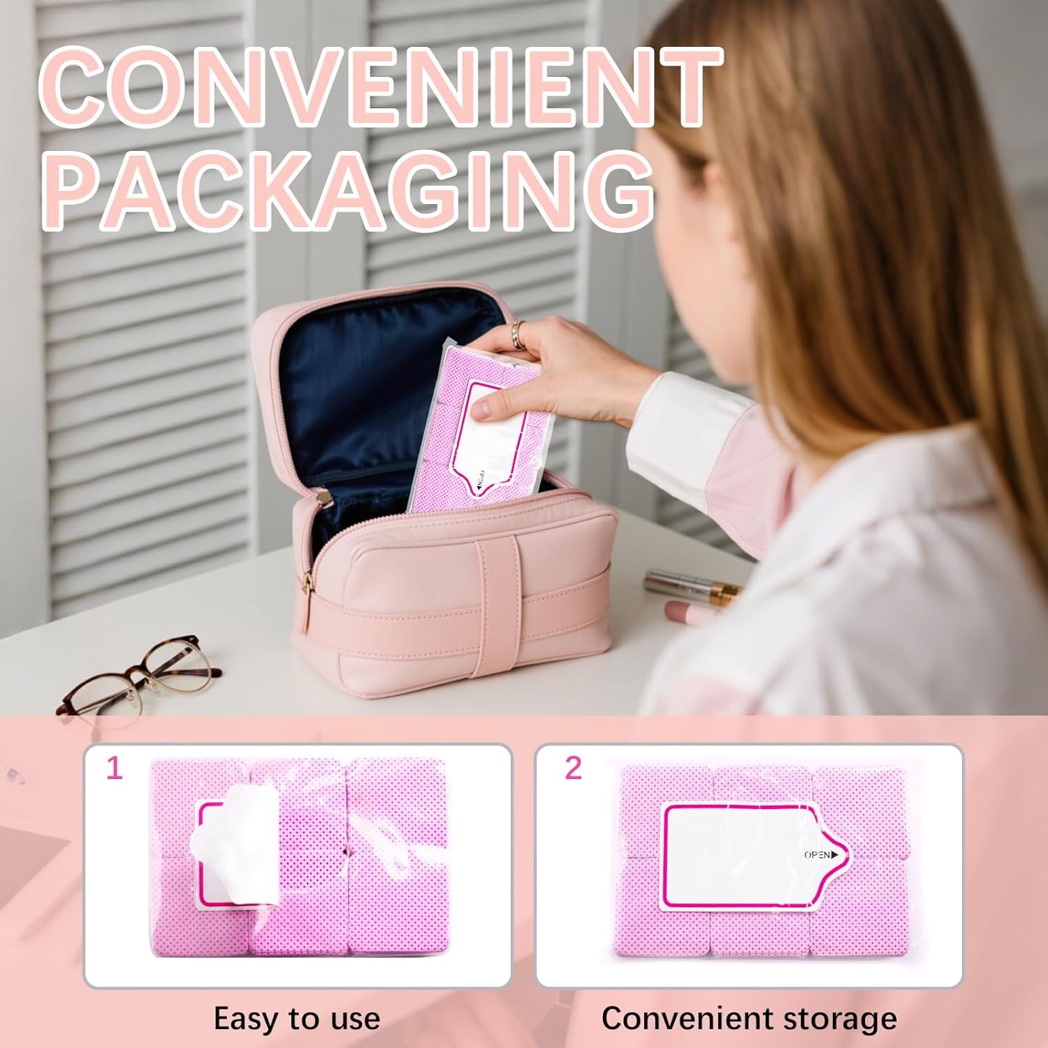 Lint Nail Wipes, Pink No Lint Nail Wipes for l Nails Lint Free
