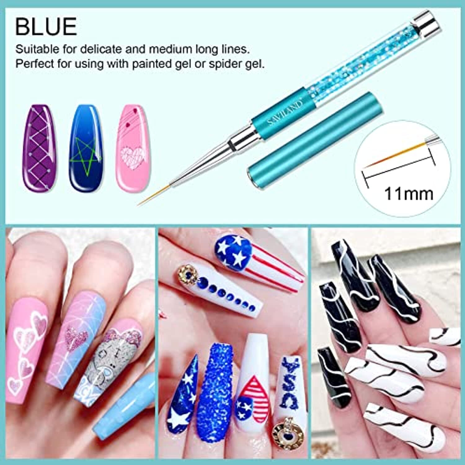 Nail Art Liner Brushes Set – 5pcs Nail Gel Polish Painting Nail Design Brush