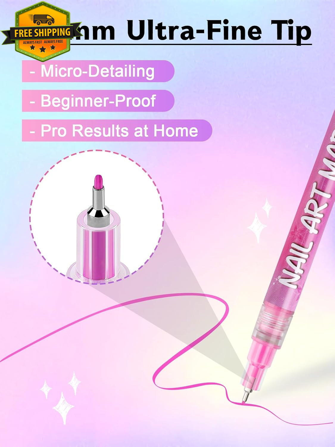12 Color Nail Art Marker Pens Set Drawing Liner Dotting Tools For DIY Manicure