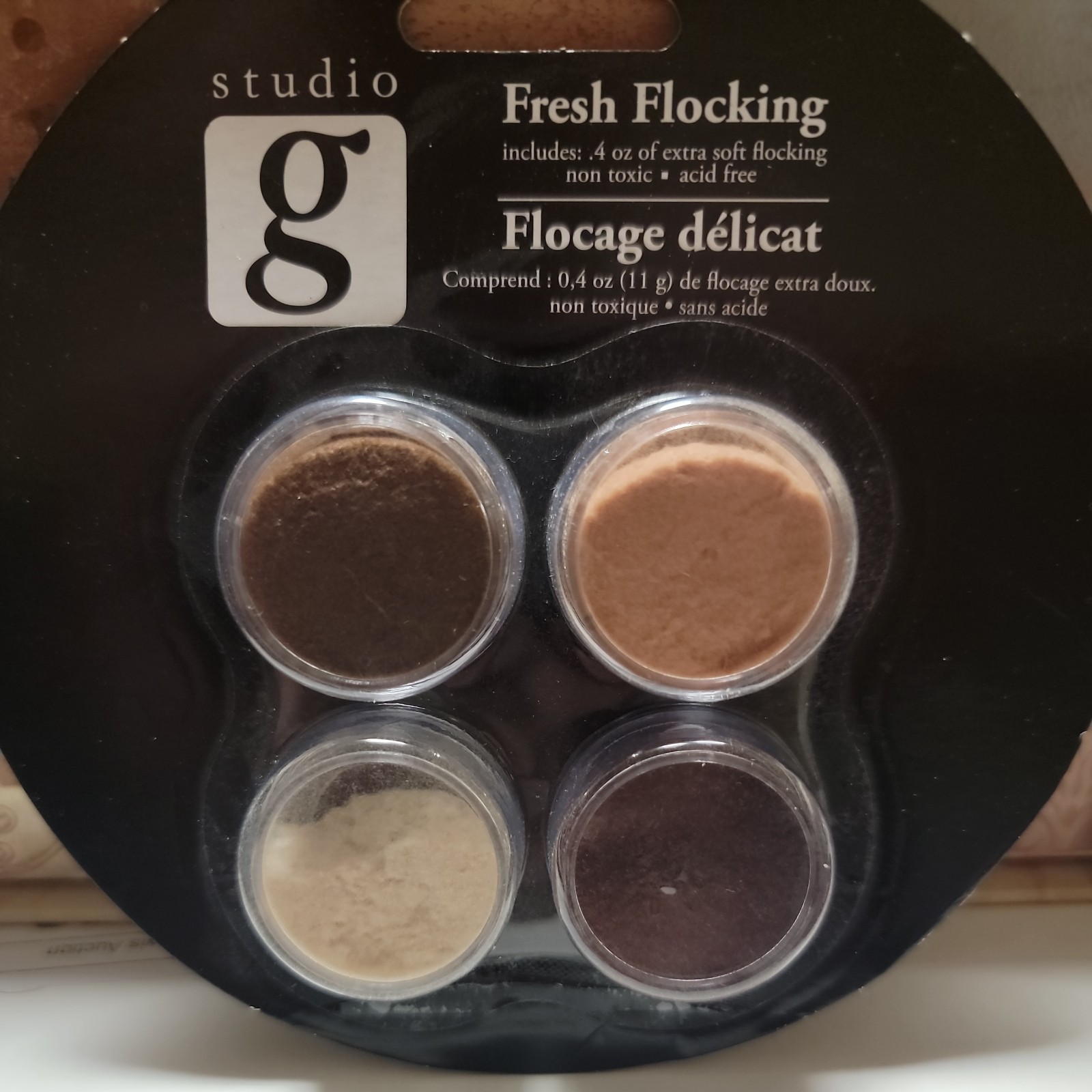 (3) 4pk Studio G Fresh Flocking plus (2) 4pk Fresh glitter NEW Nails & Crafts