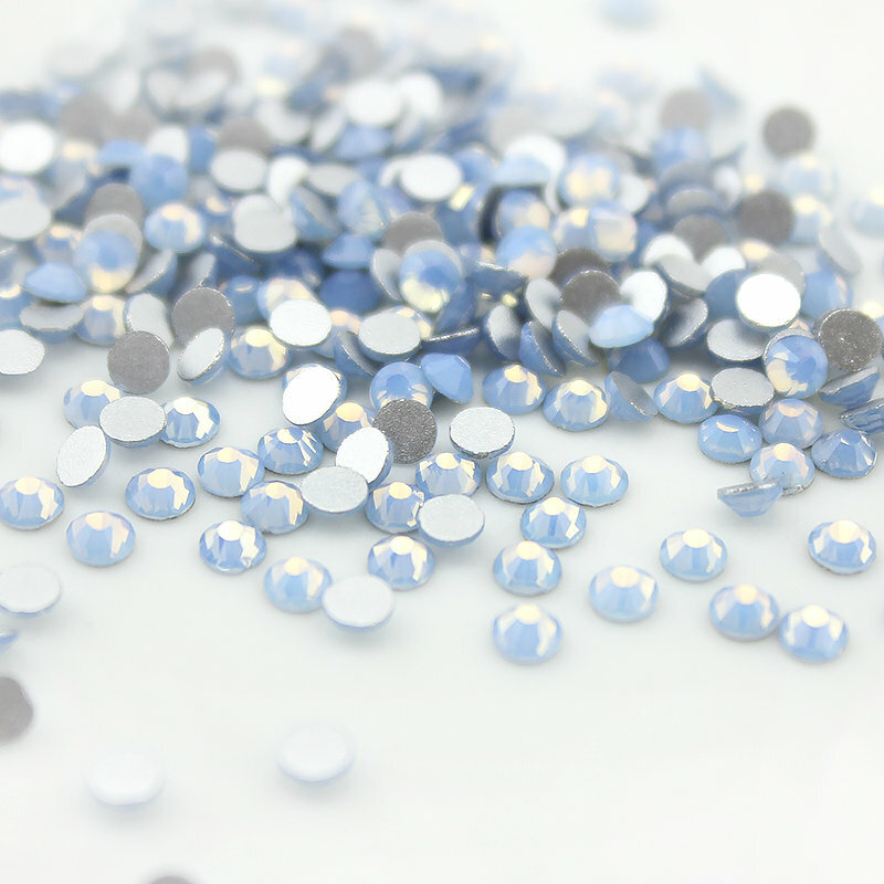 Machine Cut Crystal Opal Nail art Rhinestones Glitter Flatback Nails Decoration