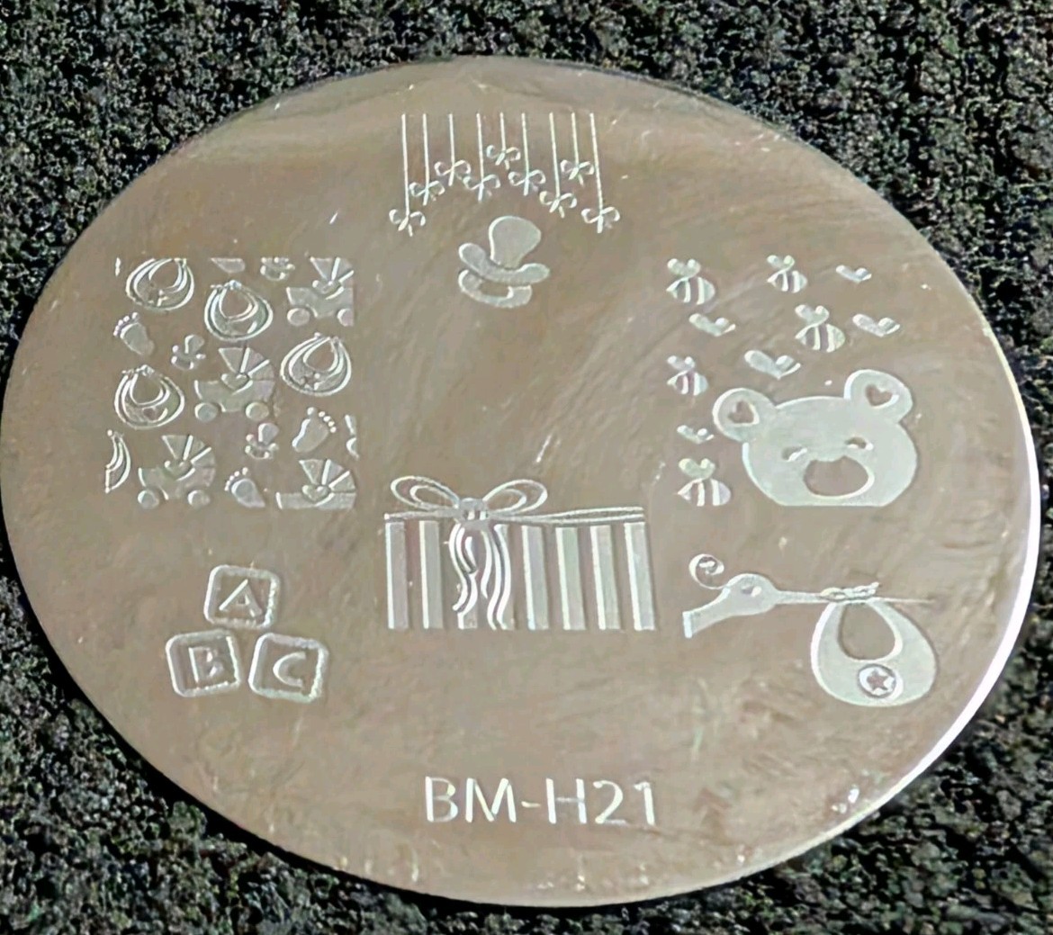 Nail Stamping Plate Bundle Monster BM-H21 Baby Kids Teddy Bear Blocks Gift