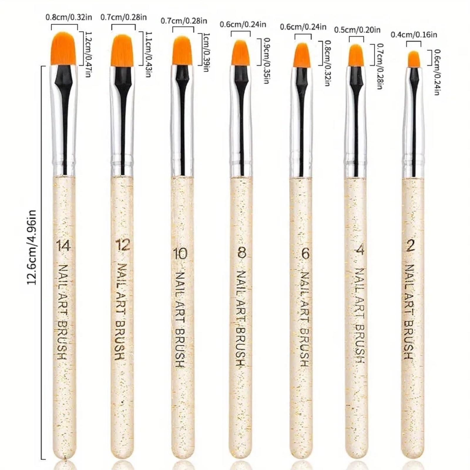 7PCS Nylon Hair UV Gel Nail Art Builder Brushes Drawing Pens For Nail Design …