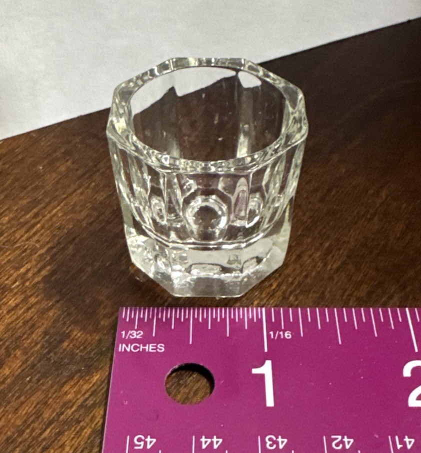 Clear Glass Dappen Dish Cup Nail Art Acrylic Liquid Powder “US Seller”