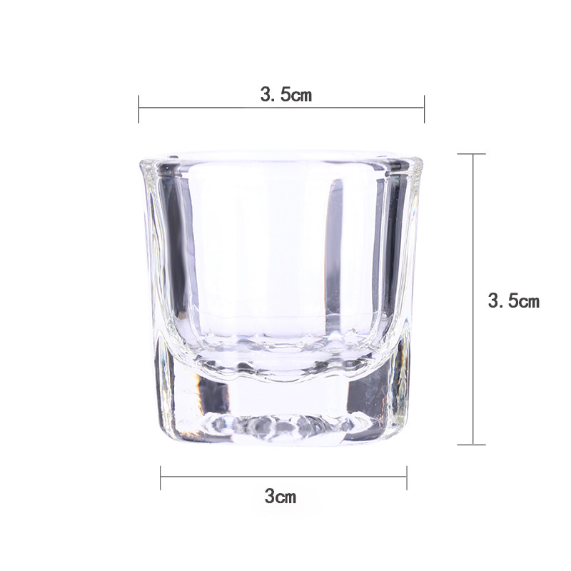 Glass Crystal Bowl Cup Dappen Dish Arcylic Nail Art Liquid Powder Container