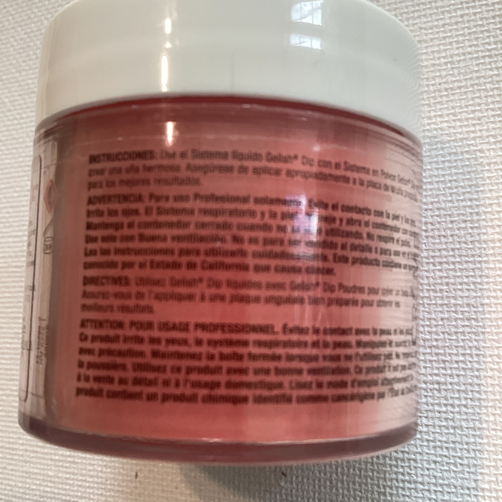 Gelish Dip Powder Essentials Prof Nail Art 23g/0.8oz UNSEALED Fire Cracker Red