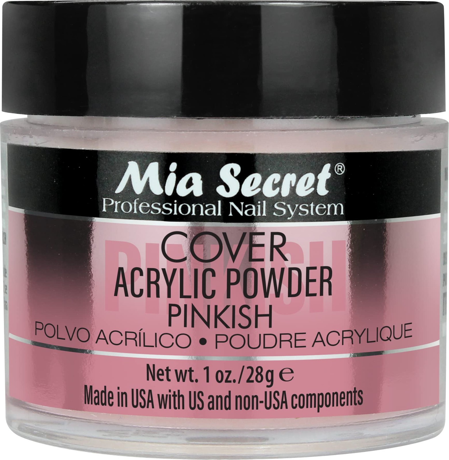 Mia Secret 1 Ounce Pink Cover Acrylic Powder Self Leveling Nail Enhancement