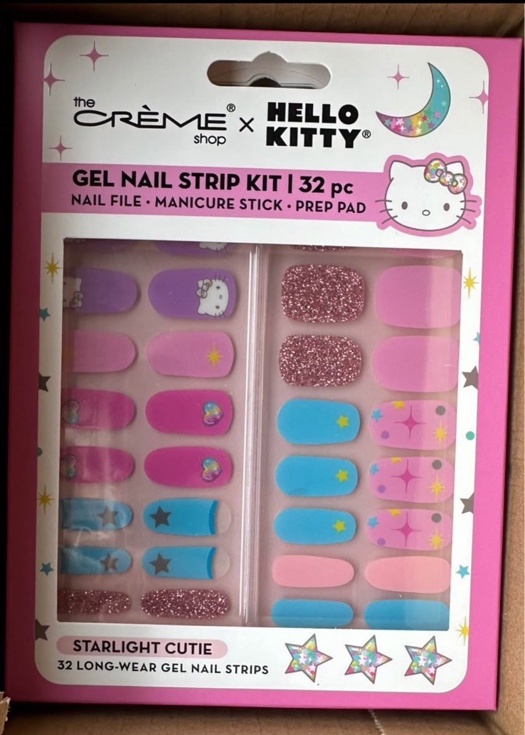 New-The Crème Shop X Hello Kitty Gel Nail Strip Kits-Starlight Cutie 144 Sets