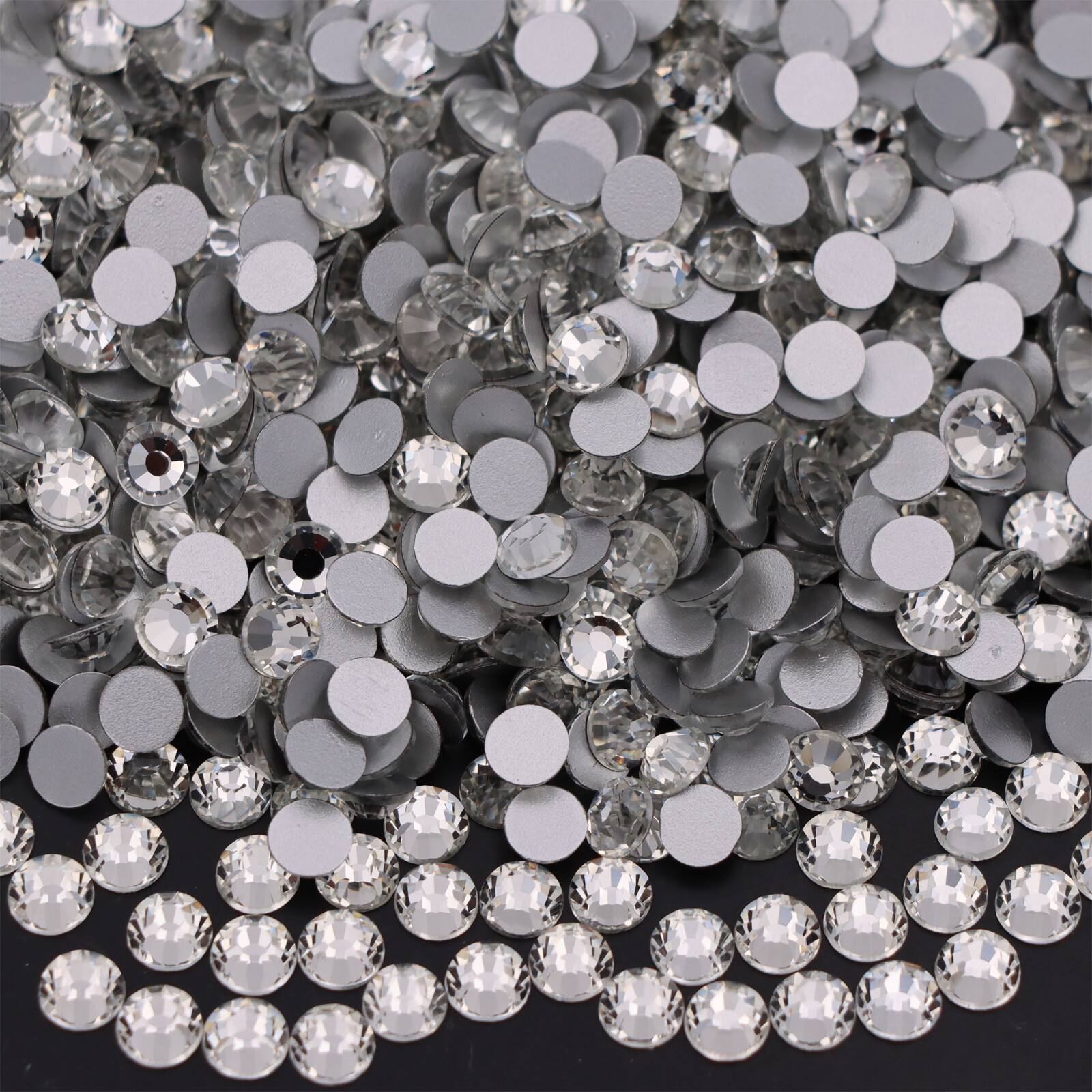 White Clear Crystal AB FlatBack Rhinestones Glass Stone Beads for Jewelry Making