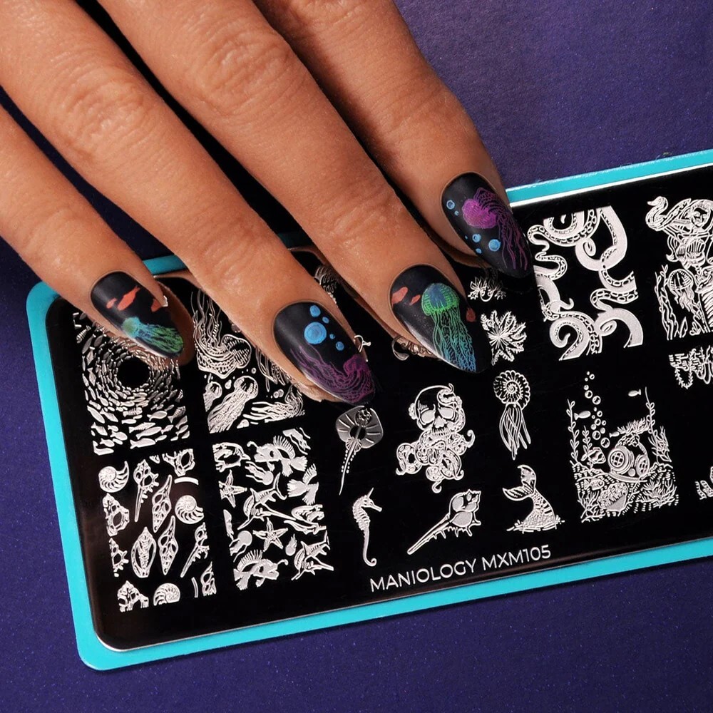 Maniology nail stamping plate MXM105 & 106 HTF