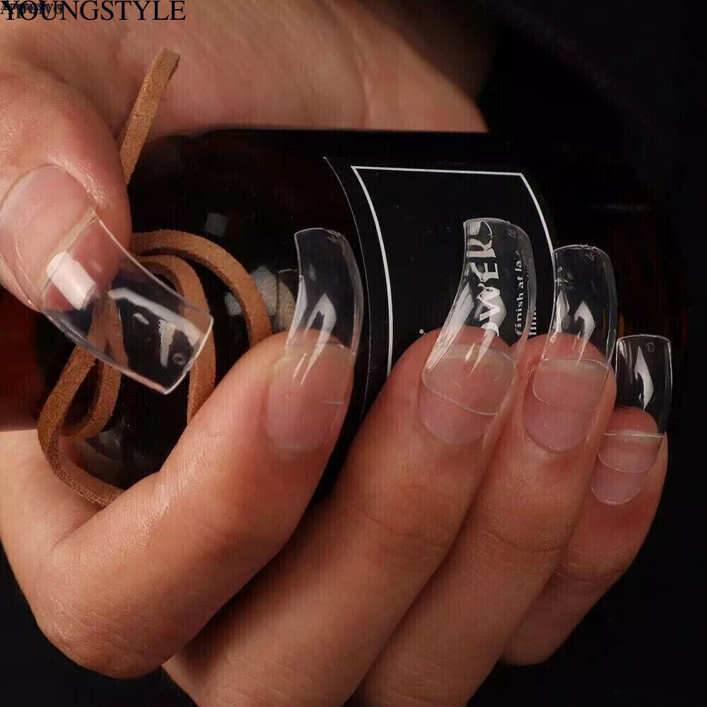 Extra-curve Hawk Nail Tips – Acrylic Half Cover Nails Manicure Accessorie