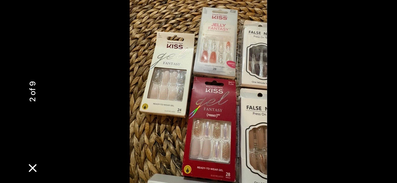KISS Press-On Nails Jelly Fantasy & Gel Fantasy, Glue Included, Long, Glitter