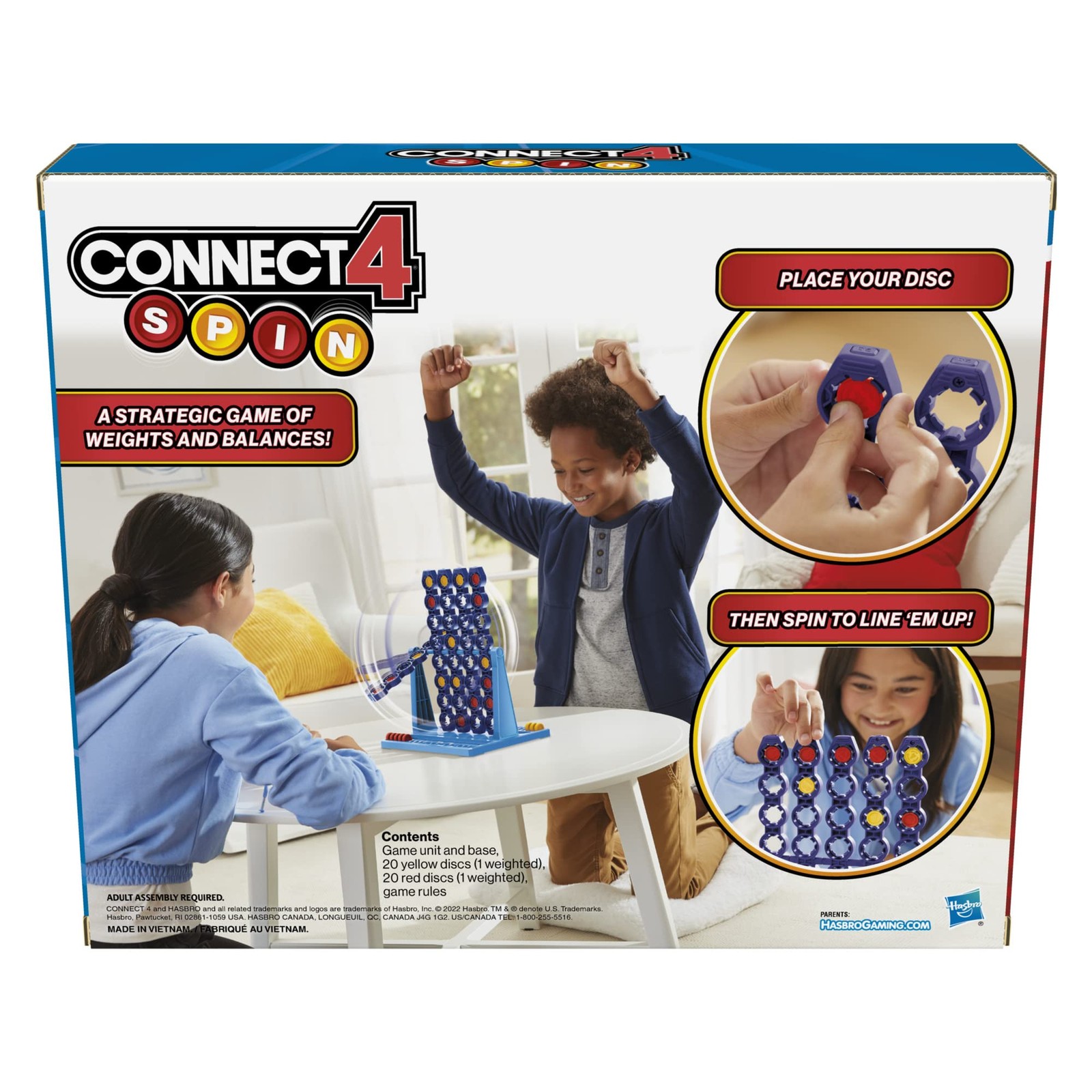 Hasbro Gaming Connect 4 Spin Game, 2.5 x 12.5 x 10.5 inches, Multicolored