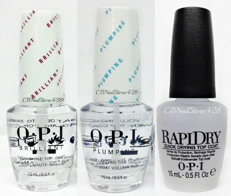 OPI Nail Lacquer – BRILLIANT/PLUMPING/RAPIDRY Top Coat – Pick Your Item 0.5oz