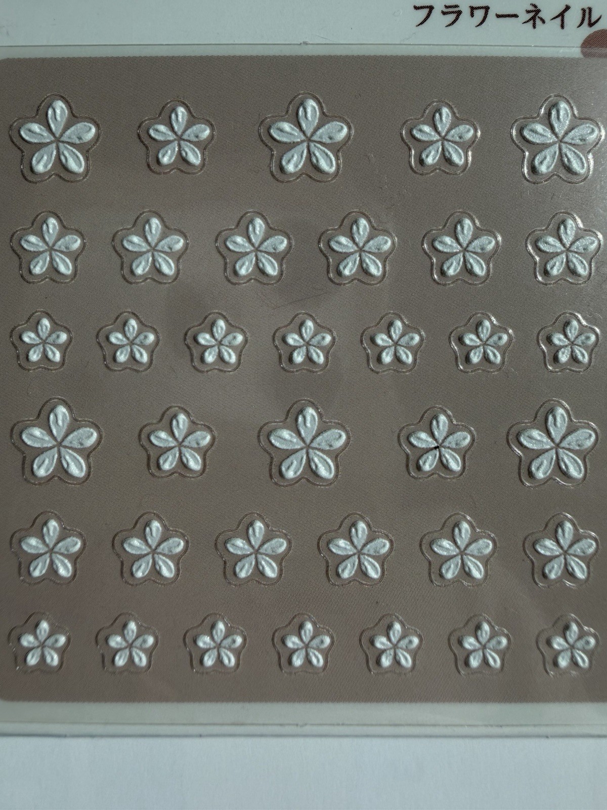 Japanese Nail Sticker White Flower 3D Elegant Design NP-03
